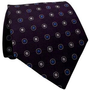 New Jos A Bank Neck Tie Men's Silk Geometric Purple‎ Executive Classic Preppy